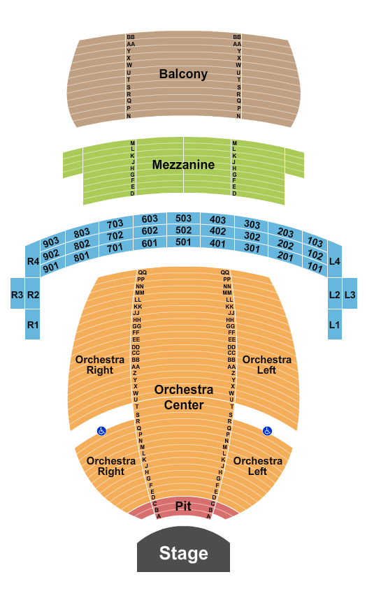 Connor Palace Theatre BOOP! Seating Chart